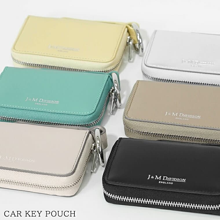 【9日まで！ポイント最大47.5倍】 ジェイアンドエムデヴィッドソン J&M DAVIDSON レディース キーポーチ CAR KEY POUCH SCKP 0XX SCXX BLACK ブラック 999S PASTEL YELLOW 504S LIGHT GREY 910S SCNP JADE 455S WARM TAUPE 951S MCNP SILVER シルバー 110S カー 0BC MCXX