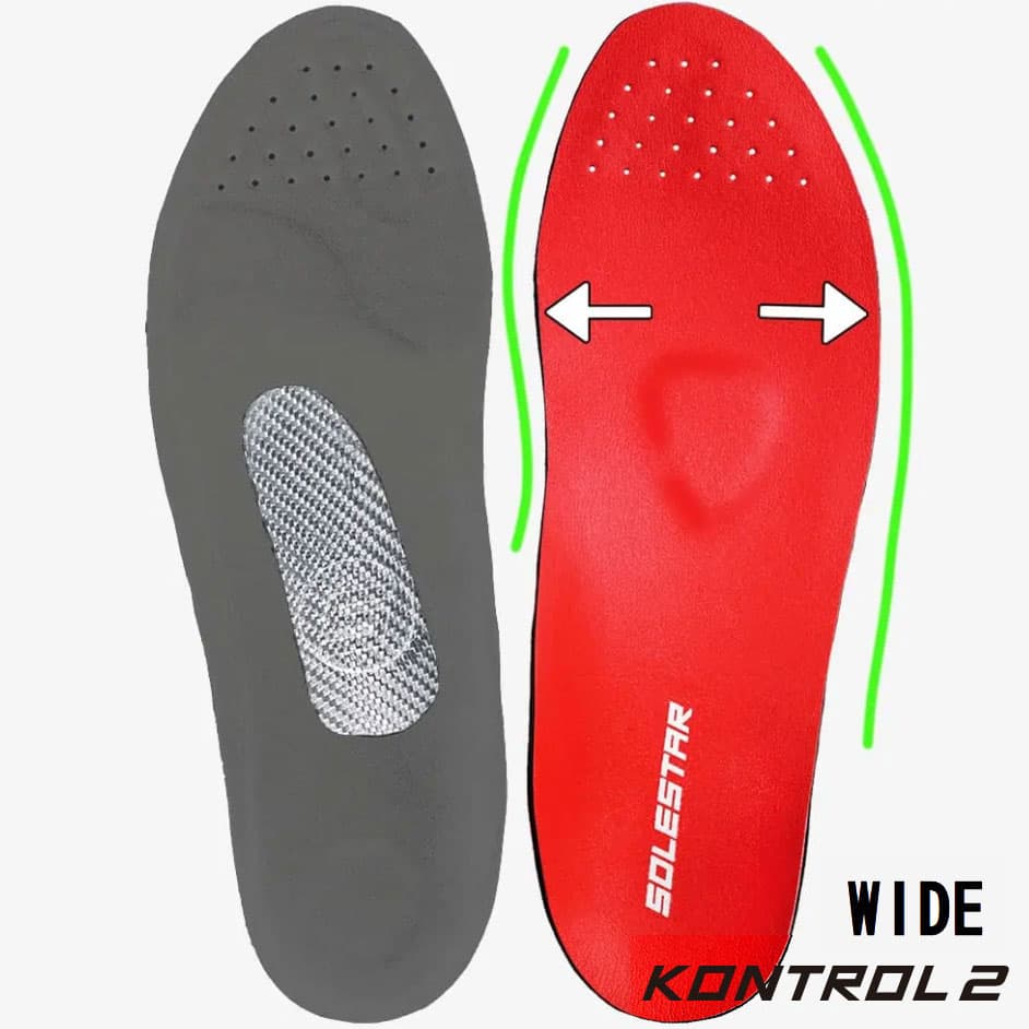 Solestar KONTROL2(コントロール) Wide レッド/グレー インソール