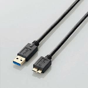 エレコム USB3-AMB15BK USB3.0ケーブル 1.5m A-microBタイプ 最大5Gbps 金メッキピン ブラック
