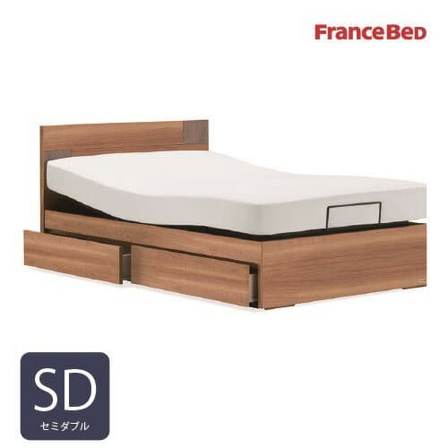 [セミダブル]フランスベッド 電動ベッドフレームUD101FDRRXKCHIOTMチェリー