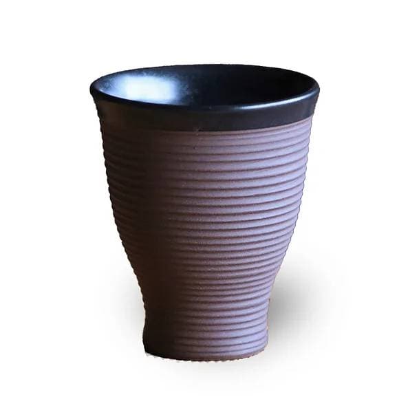 千段 酒々 黒 X 黒土 50cc 日本製 美濃焼 和食器 湯のみ 湯呑み フリーカップ タンブラー