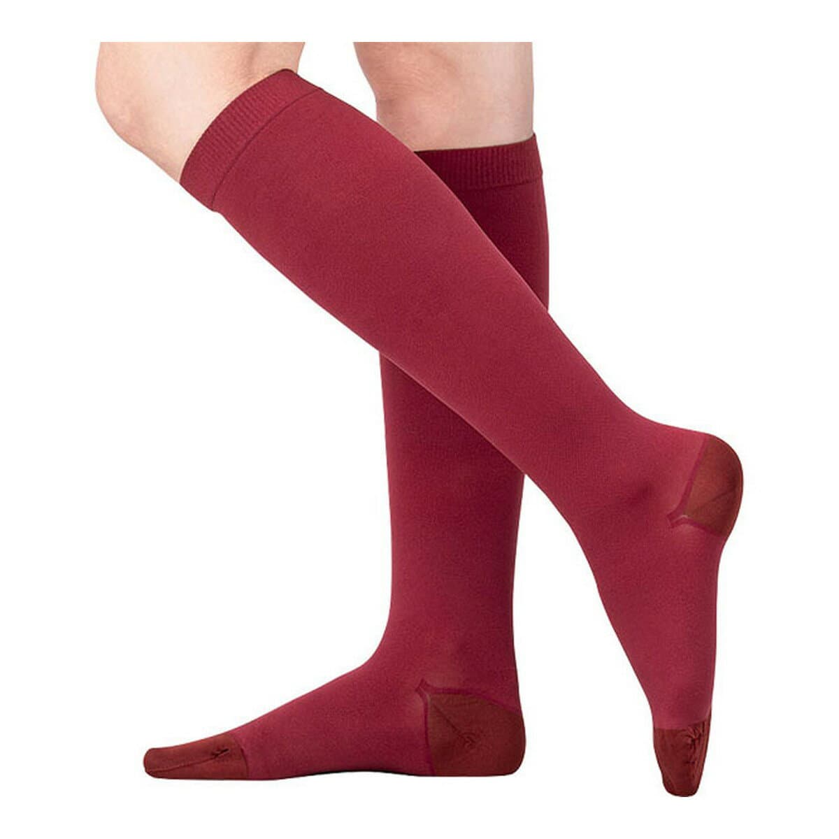 アルケア アンシルク・1 ハイソックス つま先あり 2枚1組 S ボルドー 弾性ストッキング
