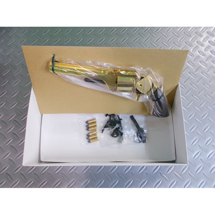 【送料無料!】 マルシン工業 ダミーカートリッジ仕様モデルガン組立キット 坂本龍馬の銃 ゴールドABS 木製グリップ付