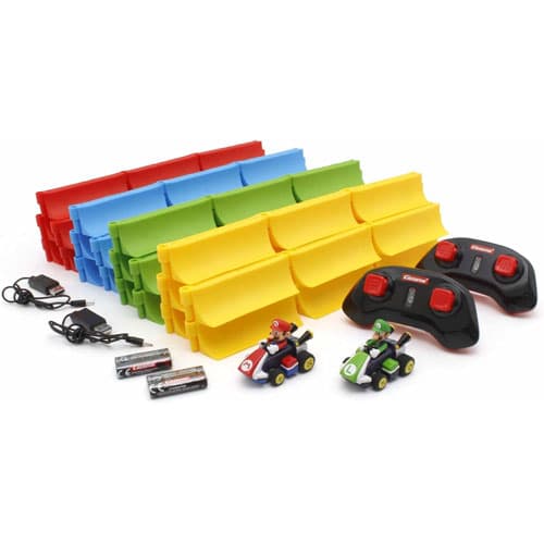 マリオカート ラジコンカー ミニ マリオカートR/C コレクション テーブルトップ GO!GO!レーシングセット TV039 (マリオ&ルイージ 本体2台+コース フルセット)