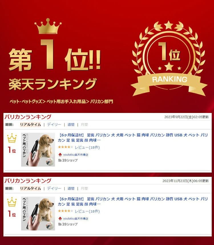 【楽天1位/2冠達成/6ヶ月保証付】 足裏 バリカン 犬 犬用 ペット 猫 肉球 バリカン 静音 犬 ペット バリカン 足 裏 足裏 顔 肉球 顔周り 耳裏 ペットバリカン 猫用 犬用 バリカン USB 充電 コードレス 低騒音 低振動 ねこ いぬ 毛剃り ペット美容 安全 ペットの肉球を清潔に thumbnail 2