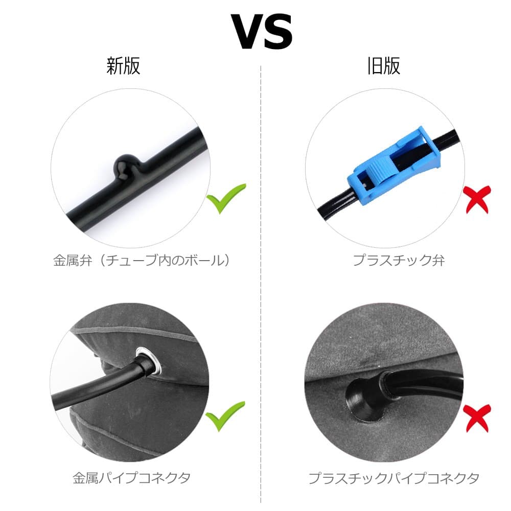 首サポーター エアーネックストレッチャー ネックホールド 頚椎牽引 首のばし 首こり解消 矯正ヘルニア コルセット 自宅 旅行 事務所 会社 疲れ パソコン ポンプ式健康器具 (グレー) 自宅 旅行 事務所 会社 寝不足 疲れ パソコン安眠 頚椎 整体 頭痛 旅行 加圧 クリスマス thumbnail 3