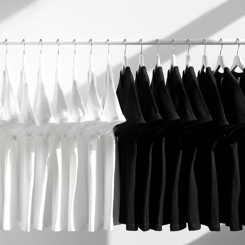 【送料無料 】tシャツ 白tシャツ レディース メンズ 半袖 白無地 綿100％ カットソー 大きいサイズ ゆったり コットン 厚手 5.6オンス Tシャツ 重ね着 オーバーサイズ ビッグtシャツ インナー 部屋着 カジュアル 夏 夏服 ダンス 運動会 文化祭 黒 白 紺 など 韓国 thumbnail 3