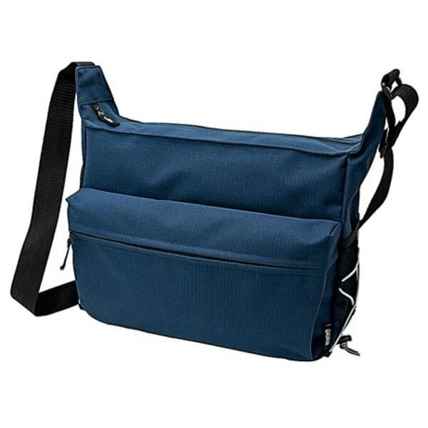 ショルダーバッグ カバン 15L ネイビー ショルダーベルト 長さ調節可 オープンメッシュポケット付き ワンショルダーバック 究極の整理 収納 力を誇る15リットルワンショルダーバッグ ネイビー です