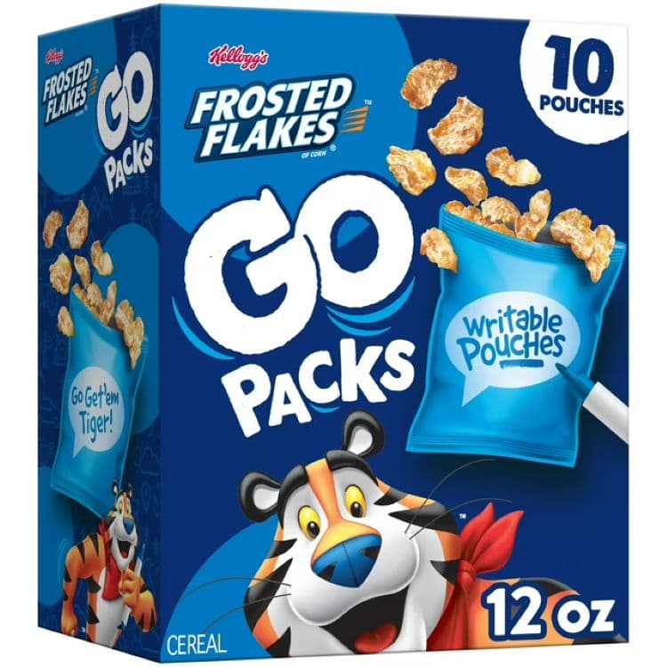 ケロッグ フロステッドフレーク ゴーパック シリアルキッズスナックランチスナックオリジナル 34g×10袋入り Kellogg's Frosted Flakes Go Packs Cereal, Kids Snacks, Original, 12oz Box (10 Pouches) 【お取り寄せ商品】