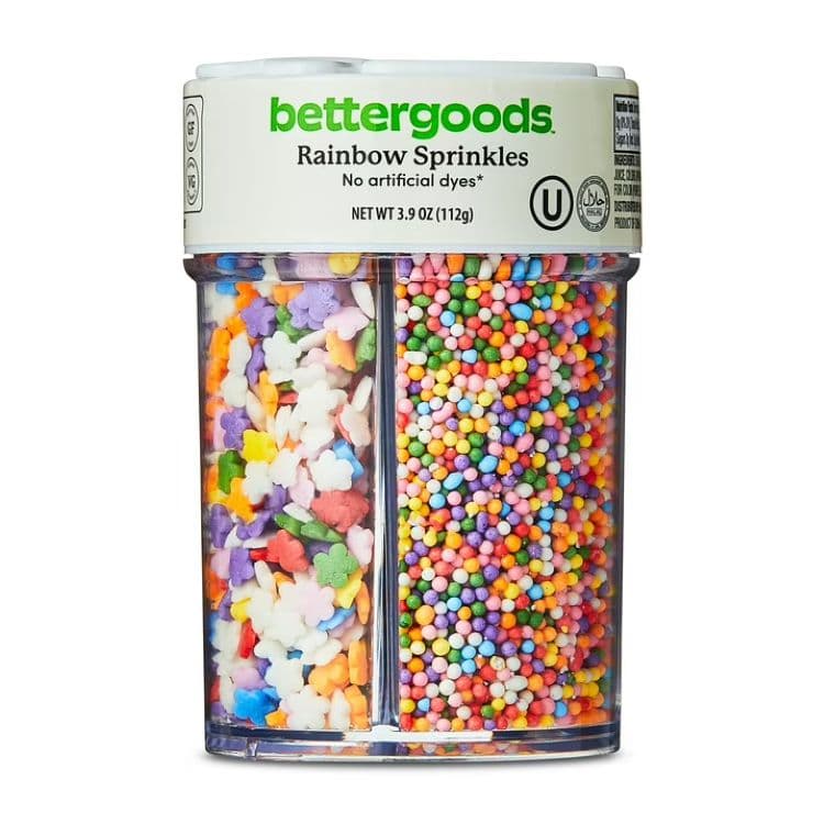 ベターグッズ 4セル レインボー マルチカラー スプリンクル 112g bettergoods 4-Cell Rainbow Multicolor Sprinkles, 3.9 oz 【お取り寄せ商品】