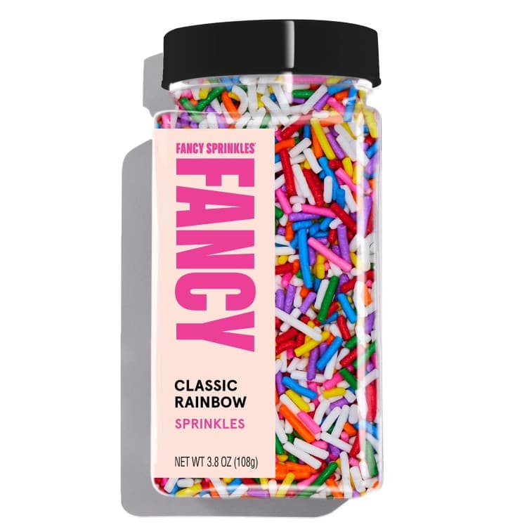 ファンシースプリンクルズ クラシックレインボークランチージミーズ デザートスプリンクル 108g Fancy Sprinkles Classic Rainbow Crunchy Jimmies, Dessert Sprinkles, 3.8 oz 【お取り寄せ商品】