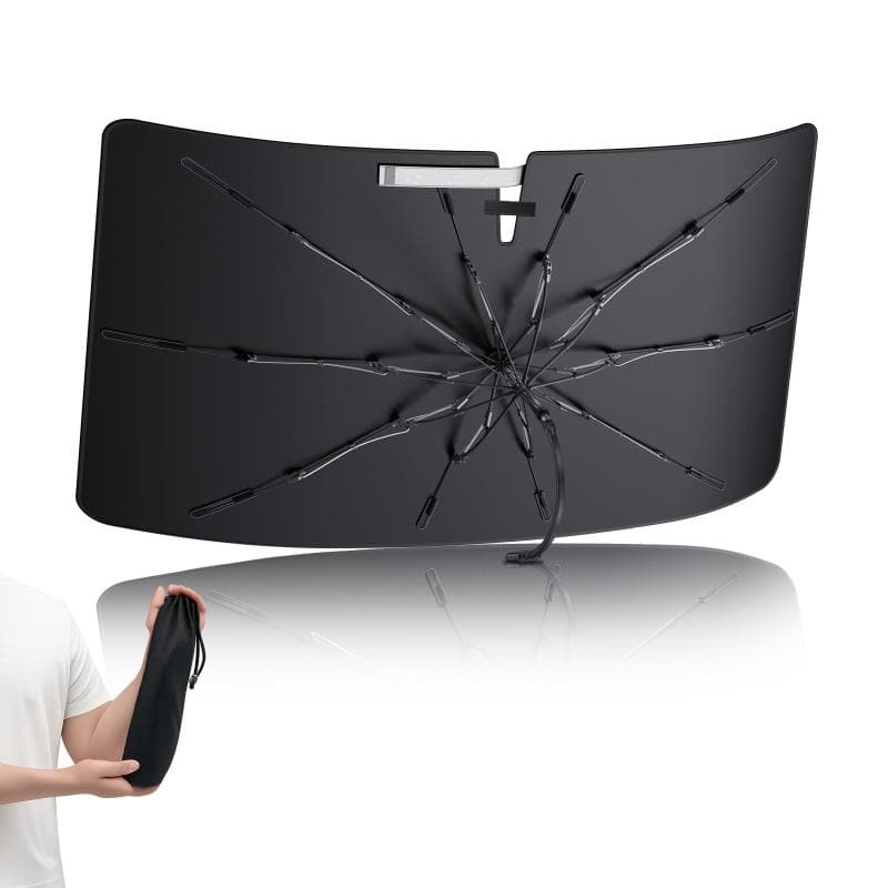 【車種専用傘】LANTU 日産 ルークス 3代目 B40系用 サンシェード 傘型 折りたたみ式 曲がる傘柄 断熱 UVカット B44A/B45A/B47A/B48A(BA1)型 車用サンシェード フロント ワンタッチ 収納 暑さ対策 日産