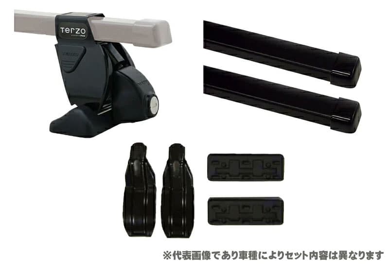 TERZO ベースキャリアセット VOLVO V70 H19/11～H29/2 ルーフレール付車 EF11BLM+EB3