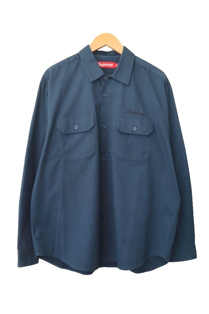 シュプリーム SUPREME 24AW SNOW WHITE WORK SHIRT スノー ホワイト ワーク シャツ M 紺 ネイビー ブランド古着ベクトル ☆AA★261011 メン — 1/8