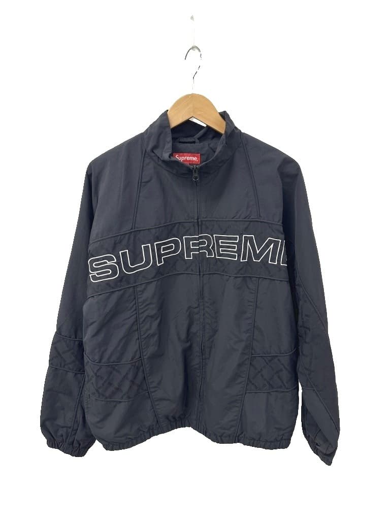 シュプリーム SUPREME 22AW Jacquard Panel Track Jacket ジャカードパネル トラックジャケット L 黒 ブラック ブランド古着ベクトル 中古 — 1/7