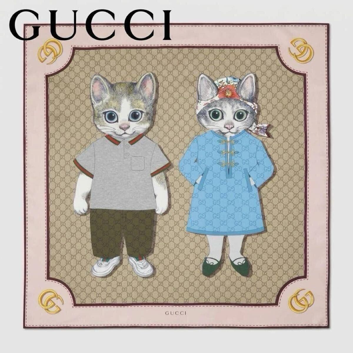 【日本限定/新品未使用】GUCCI グッチ ヒグチヨウコ スカーフ コラボ タグ付き アパレル ハイブランド 定価97900円 — 1/1