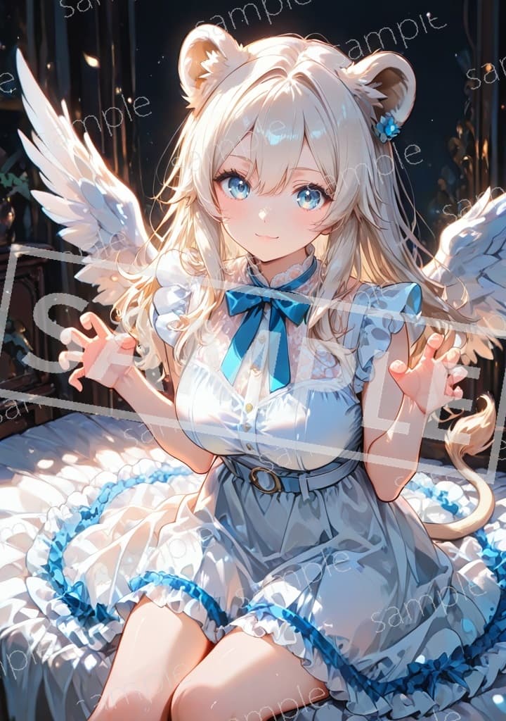O6628 アートポスター オリジナル 一点物 A4 再出品無し 美女 アニメ ポスター イラスト AI 巨乳 美乳 グラビア コスプレ 高画質 — 1/1