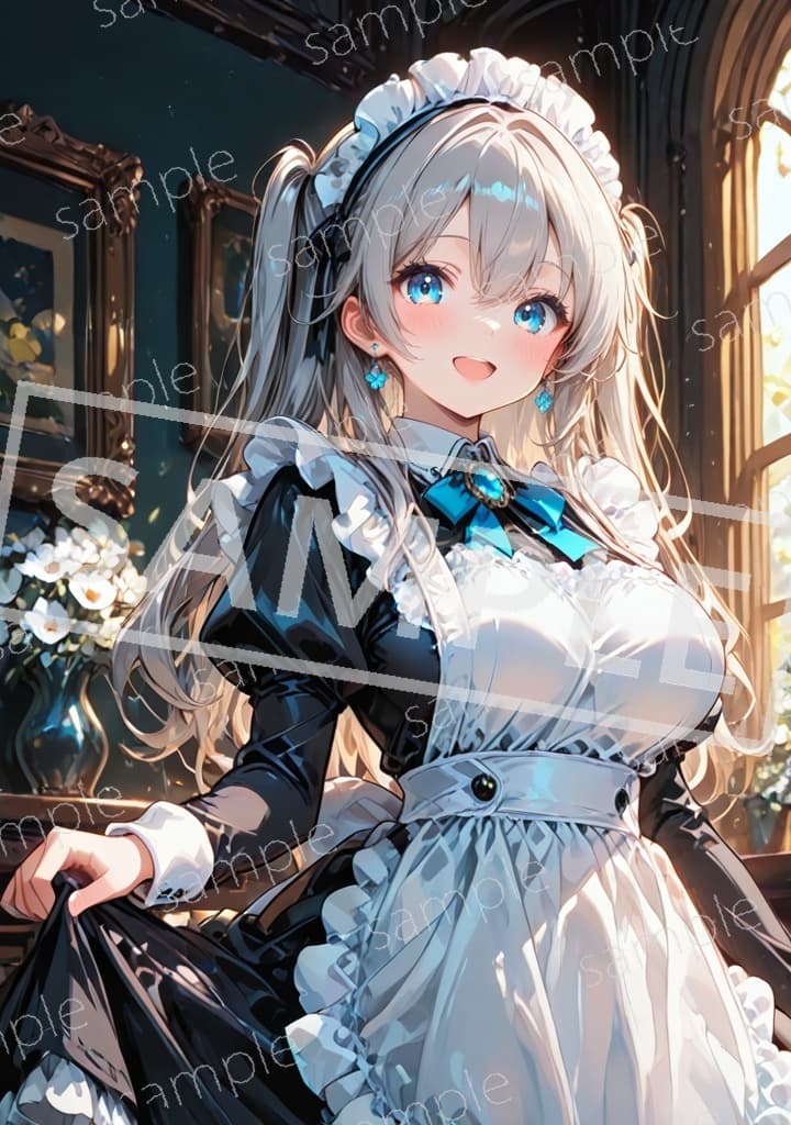 O6649 アートポスター オリジナル 一点物 A4 再出品無し 美女 アニメ ポスター イラスト AI 巨乳 美乳 グラビア コスプレ 高画質 — 1/1