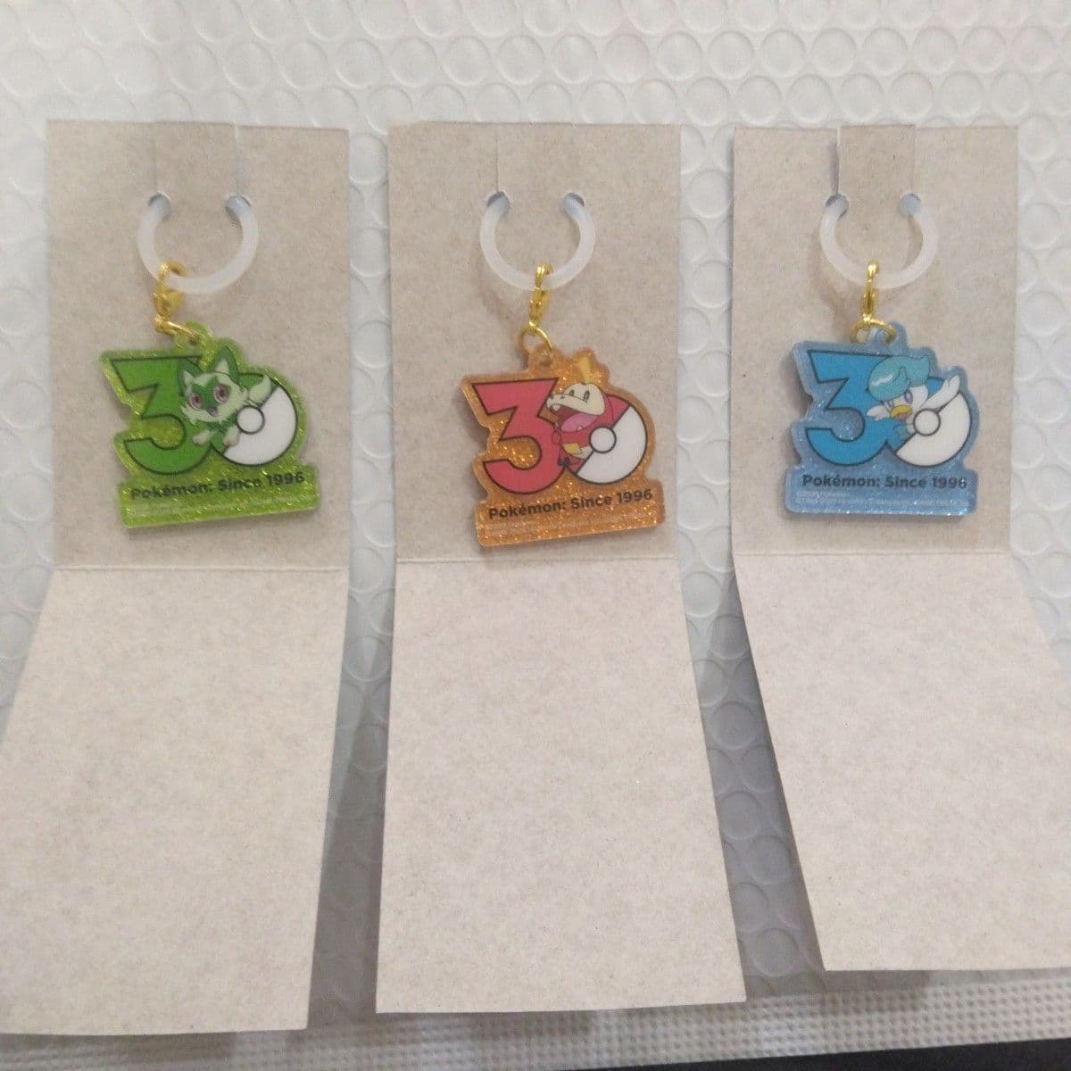 ポケモン Poke-Charm 30周年ロゴマスコット2 ニャオハ ホゲータ クワッス パルデア御三家 3個セット — 1/4
