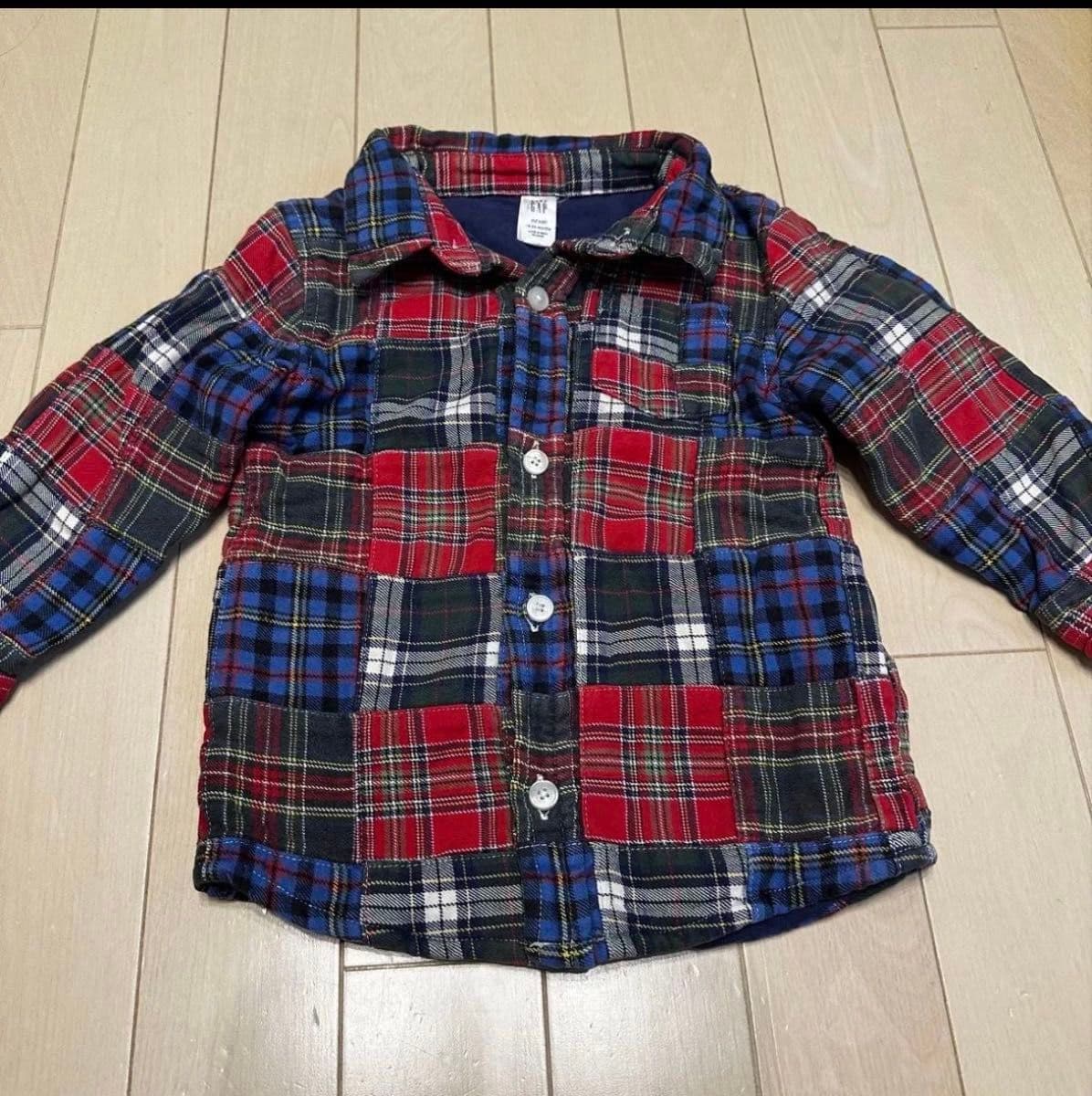 GAP baby チェックシャツ 18-24ヶ月 長袖 — 1/4