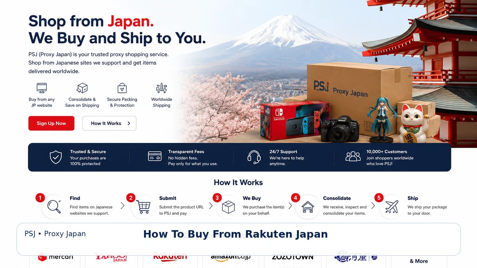 Japan Proxy Shopping guide for How to Buy from Rakuten Japan