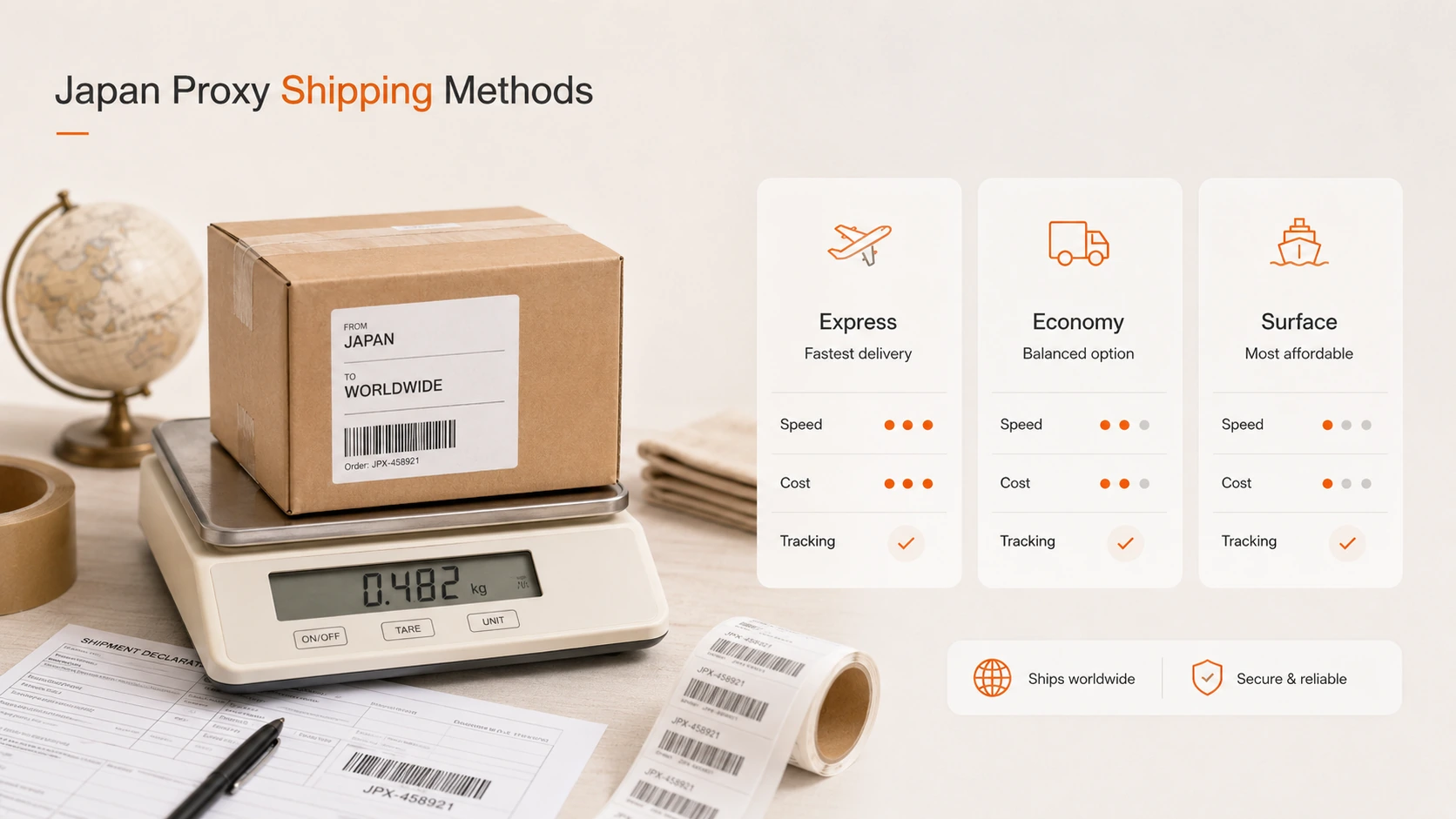 Japan Proxy Shopping visual guide for Japan Proxy Shipping Methods: EMS, DHL, FedEx & More